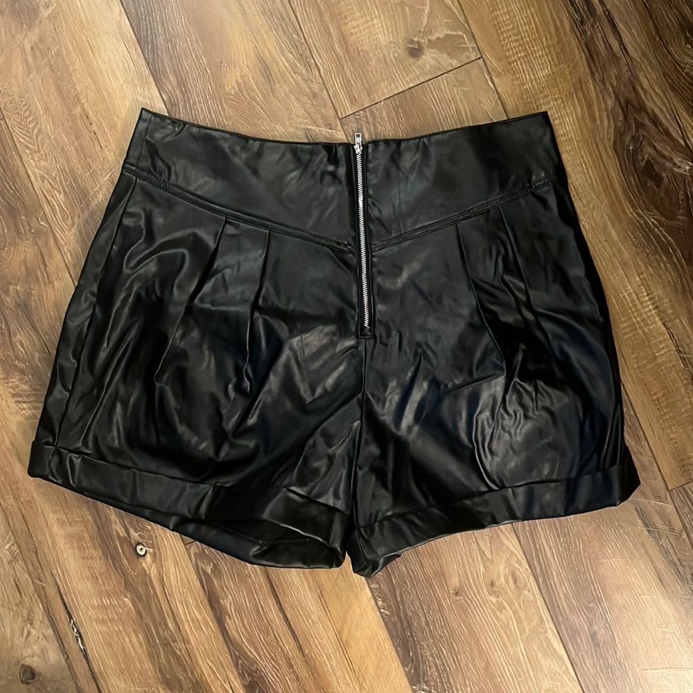 Pleather shorts
